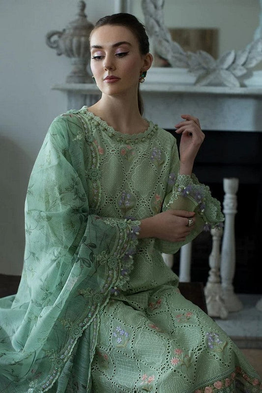 Sobia Nazir Green Chikankari Embroidery Dress