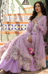 Mushq Purple Embroidery Chikankari Dress 3pc