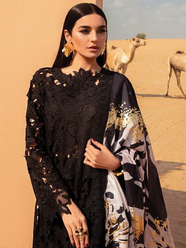 Rang Rasiya Black Chikankari  Luxury Dress Embroidery Collection