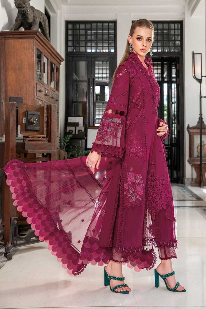 Maria B Magenta Chikankari Embroidery Collection