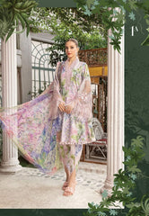 Maria B Pink Digital Pure Lawn Embroidery Dress 3PC