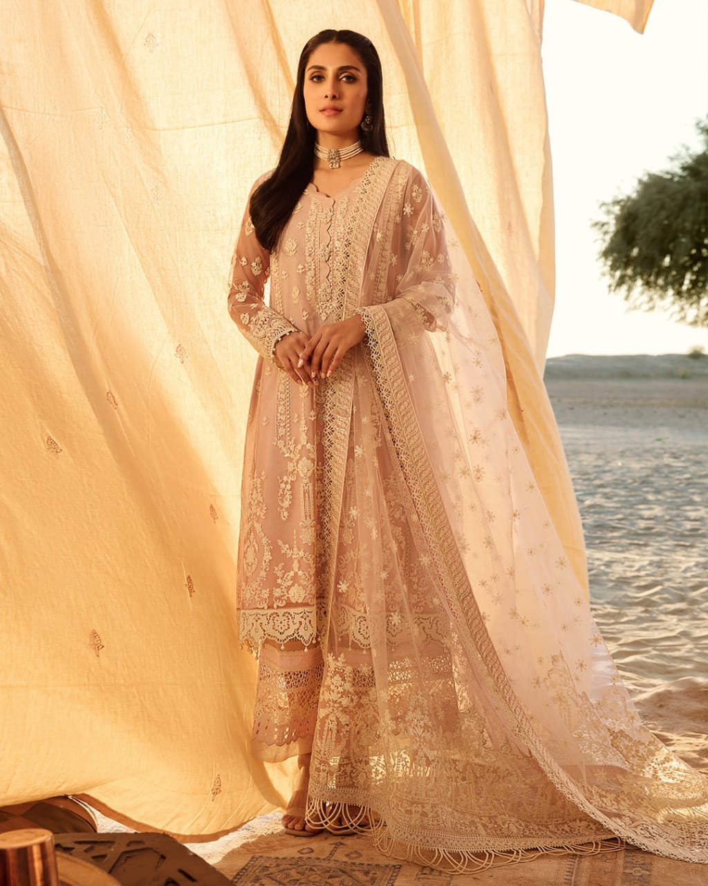 Faiza Suqlain Pink Lawn Embroidery Collection
