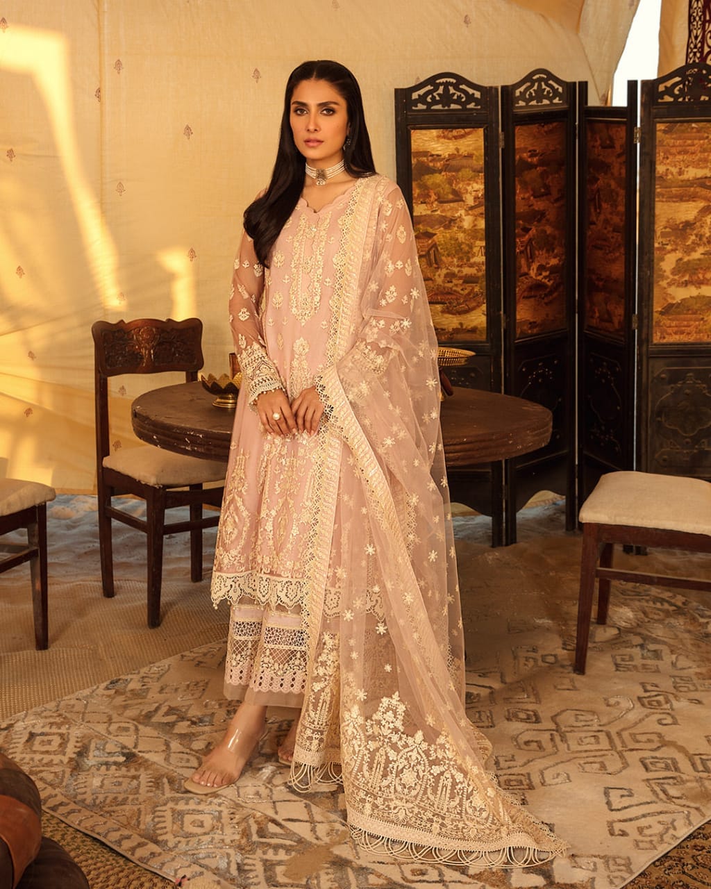 Faiza Suqlain Pink Lawn Embroidery Collection