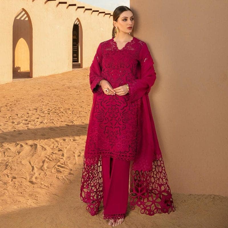 Rang Rasiya Pink Chikankari Lawn Embroidery Collection