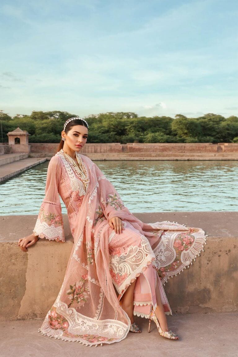 Crimson Pink Full Chikankari Lawn Embroidery Collection Unstitched