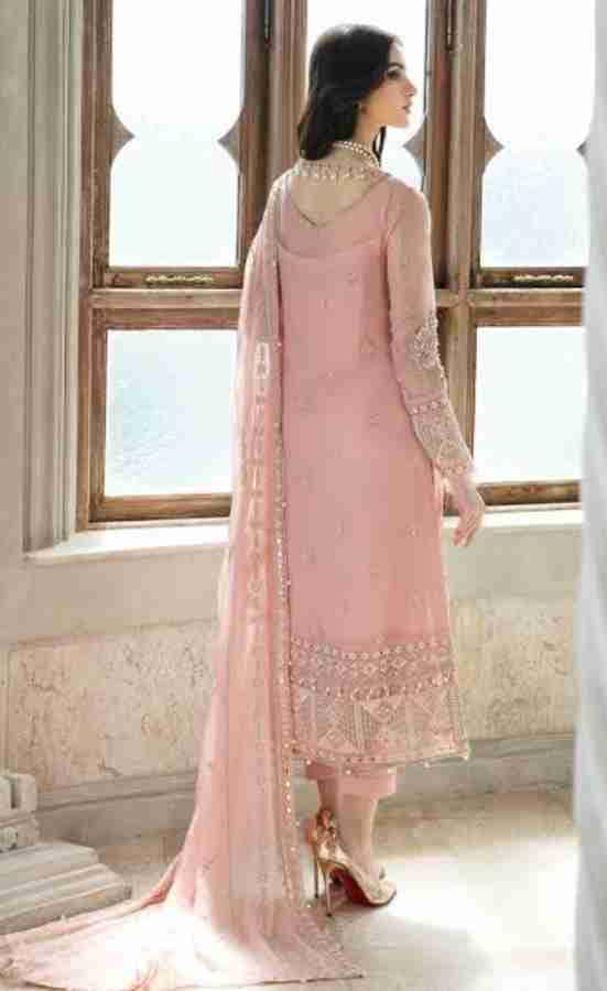 Gulaal Peach Formal Collection Organza Emb Fabric 3pc