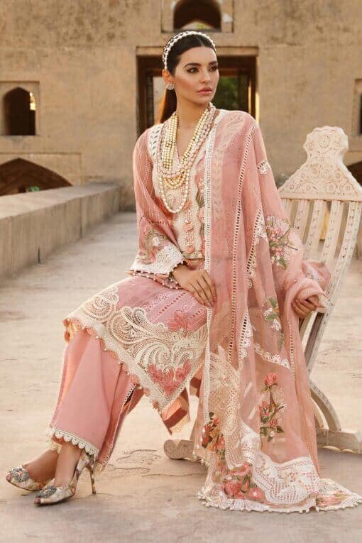 Crimson Pink Full Chikankari Lawn Embroidery Collection Unstitched