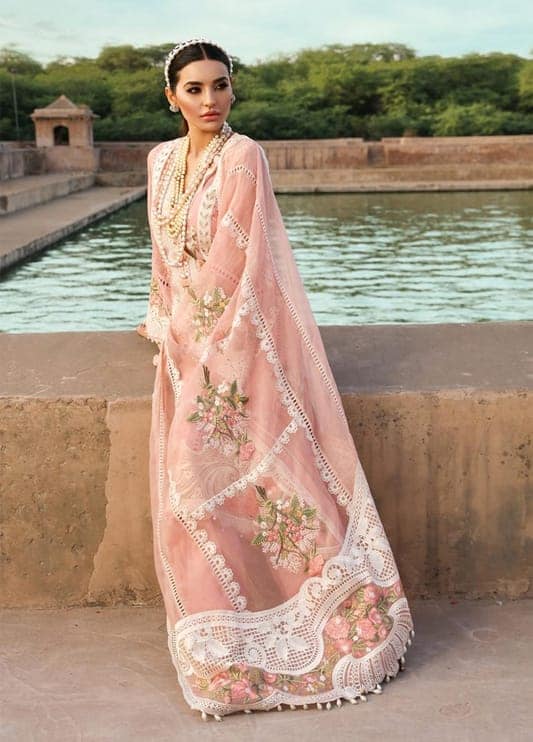 Crimson Pink Full Chikankari Lawn Embroidery Collection Unstitched