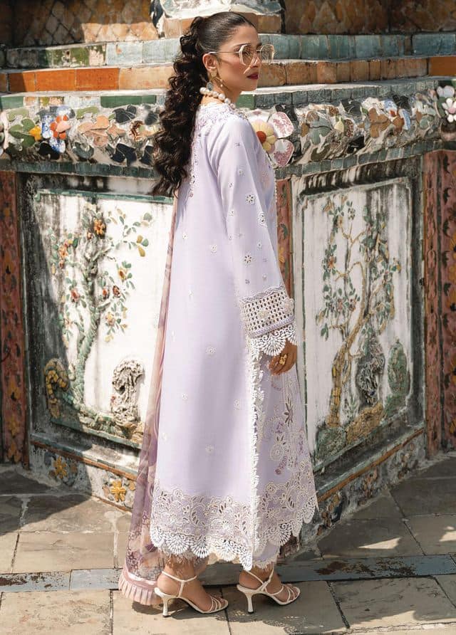 Mushq Light Purple Pure Lawn Chikankari Embroidery Collection