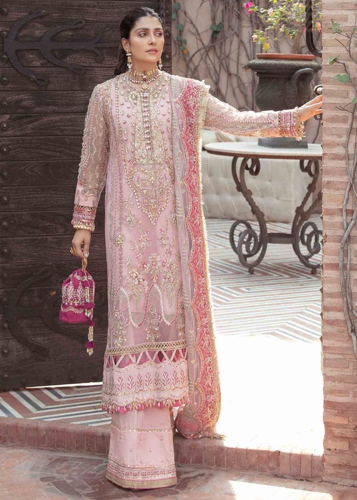 Afrozeh Pink Formal Collection Organza Dress 3pc