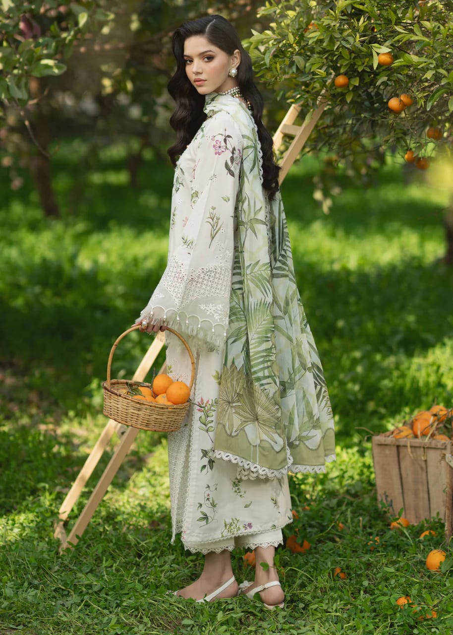 Afrozeh Light Green Embroidery Summer Collection New Arrival 3pc Unstitched