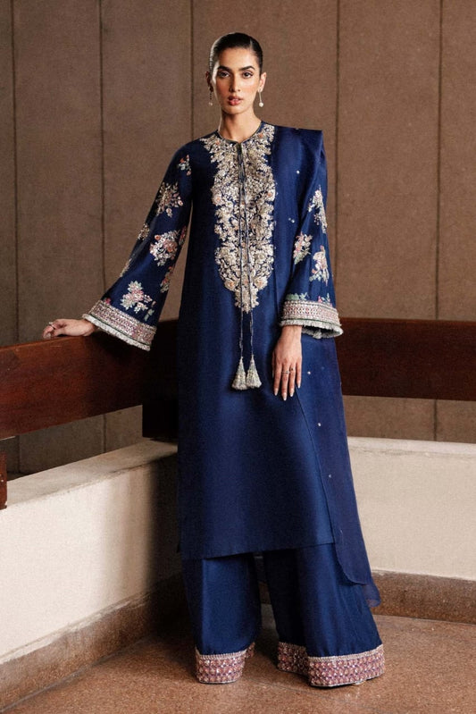 Hussain Rehar Raw Silk Luxury Collection 3 Pieces Unstitched