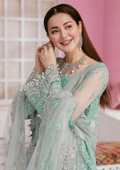 Elaf Light Green Formal Collection Organza Dress 3pc Unstitched