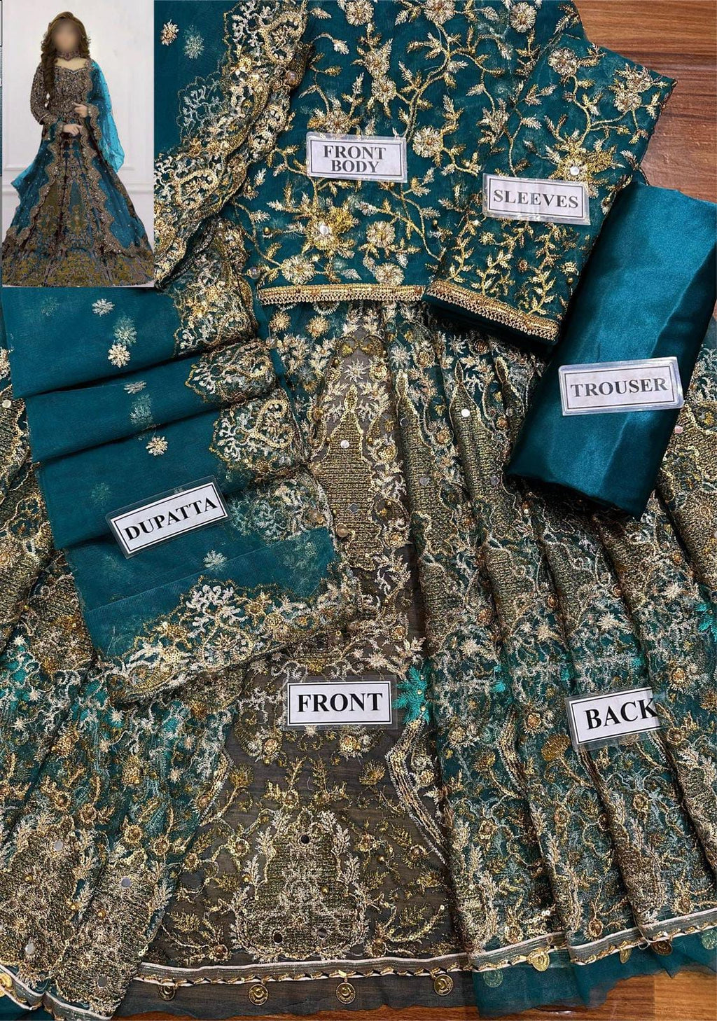 Kashee Green Wedding Collection Maxi Soft Net