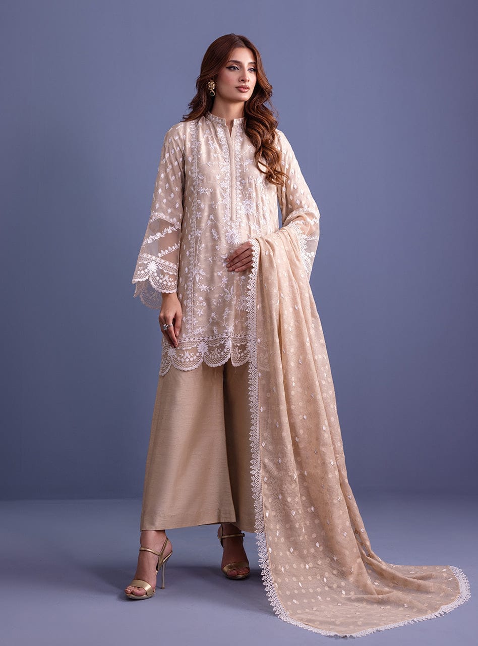 Zainab Chottani Skin Chiffon Dress Formal Collection 3pc
