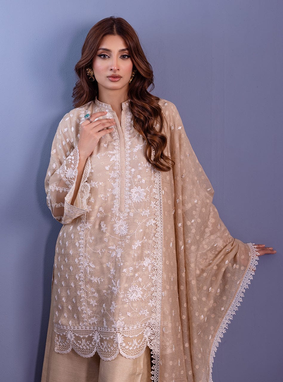 Zainab Chottani Skin Chiffon Dress Formal Collection 3pc