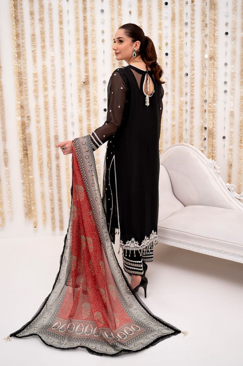 So Kamal Chiffon Black New Arrival Formal Collection 3pc