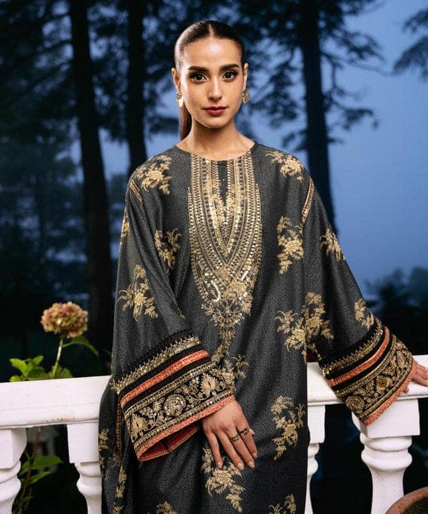 Sapphire Silk Digital Print Embroidery Party Wear Collection 3pc