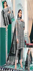 Gulaal Gray & Black Formal Collection Soft Net Fabric 3pc