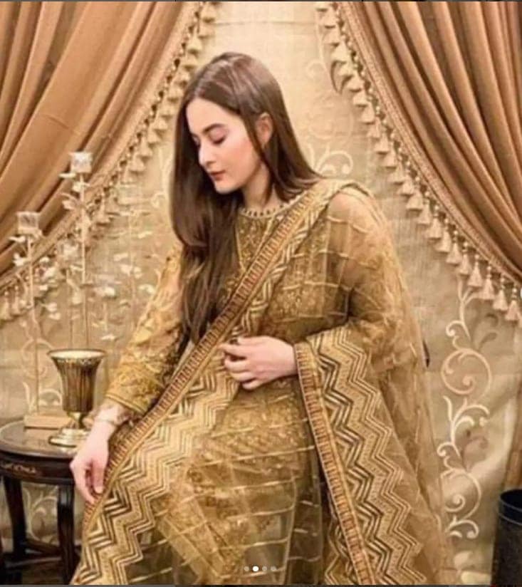 Baroque Mustard Chiffon Fabric Formal Collection 3pc Dress