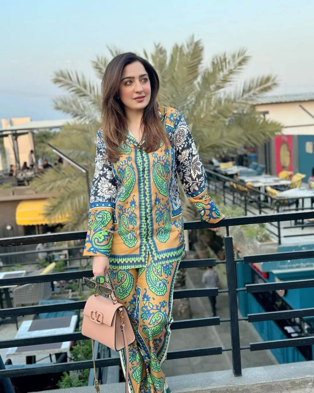 Lulusar Silk Digital Printed Mustard Floral 3PC Unstitched Dress