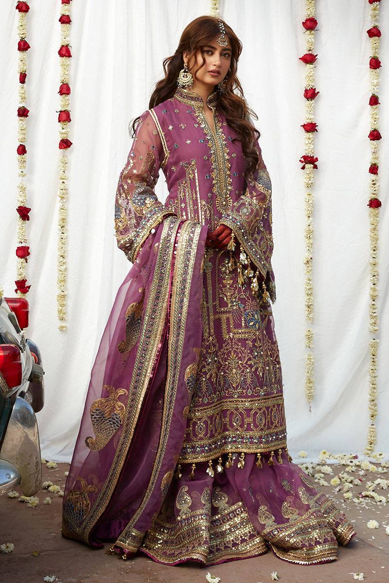 Nohsin Naveed Ranjha organza Fabric Gharara Wedding Collection