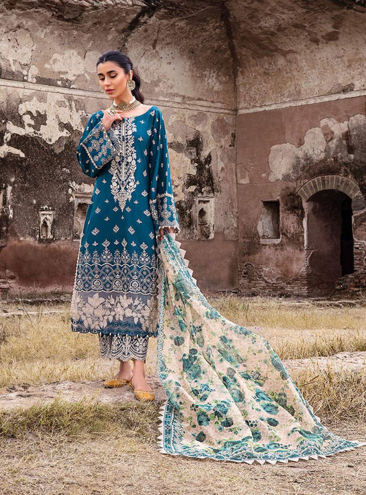 Zainab Chottani Zinc Lawn Chikankri Embroidery Unstitched Dress