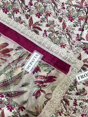 Izel lawn 3 piece chickenkari shirt unstiched