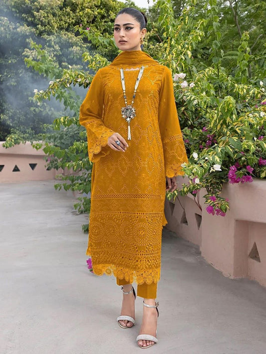 Mahnur Musrtad Lawn Chikankari 3pc Unstitched