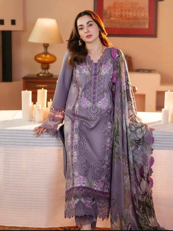 Jade Purple Luxury Lawn Embroidery New Arrival 3pc Unstitched