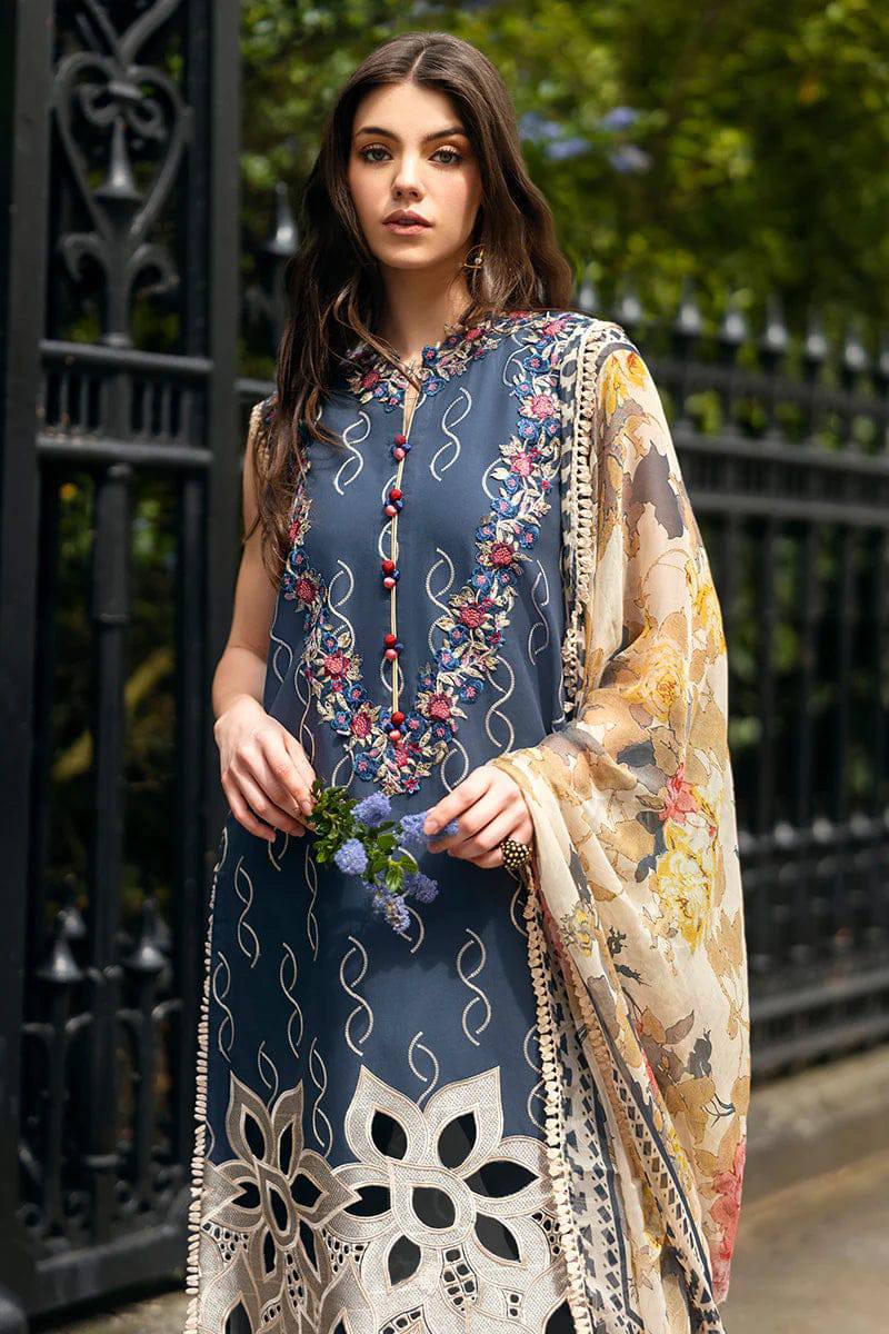 Mushq Gray Luxury Lawn Embroidery New Arrival 3pc Unstitched