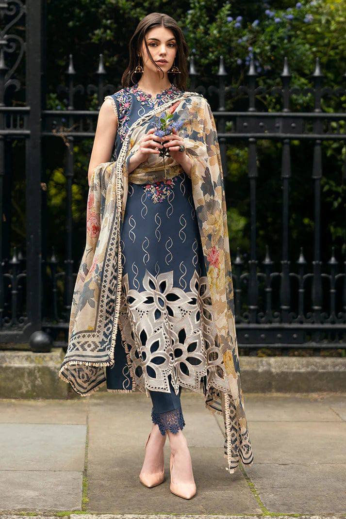 Mushq Gray Luxury Lawn Embroidery New Arrival 3pc Unstitched