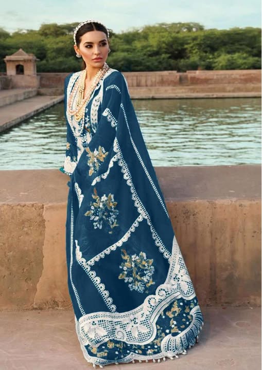 Crimson Zinc Lawn Emb Chikankari Dress 3pc Unstitched