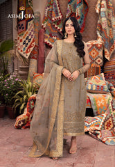 Asim Jofa New Arrival Light Purple Organza Fabric Formal Collection