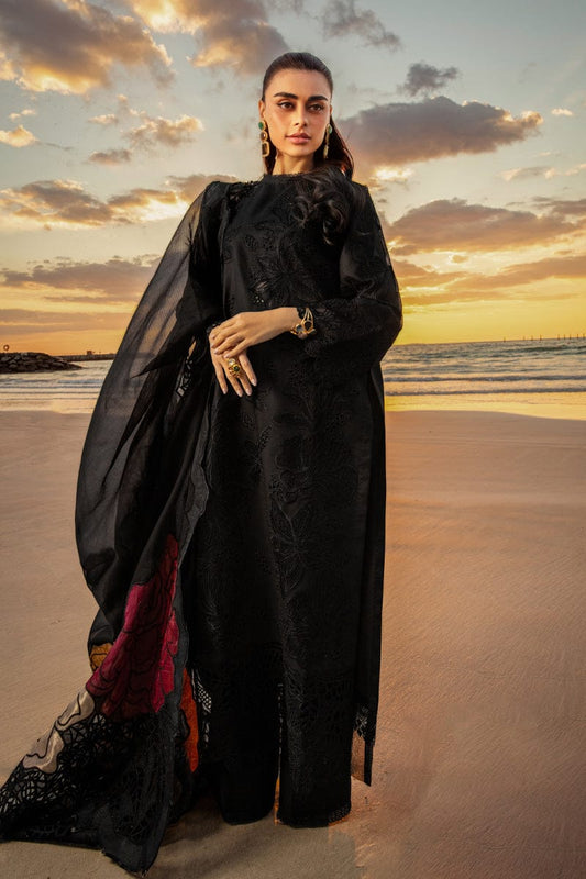 Rang Rasiya Black Lawn Chikankari Embroidery 3pc Unstitched