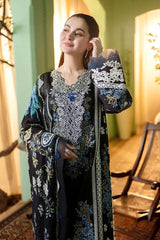 Johra Black Lawn Chikankari Embroidery Luxury Dress 3pc Unstitched