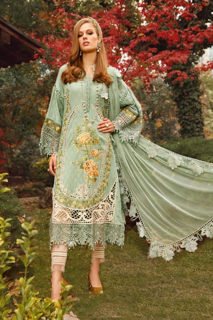 MARIA B LUXURY DRESS CHIKANKARI GREEN