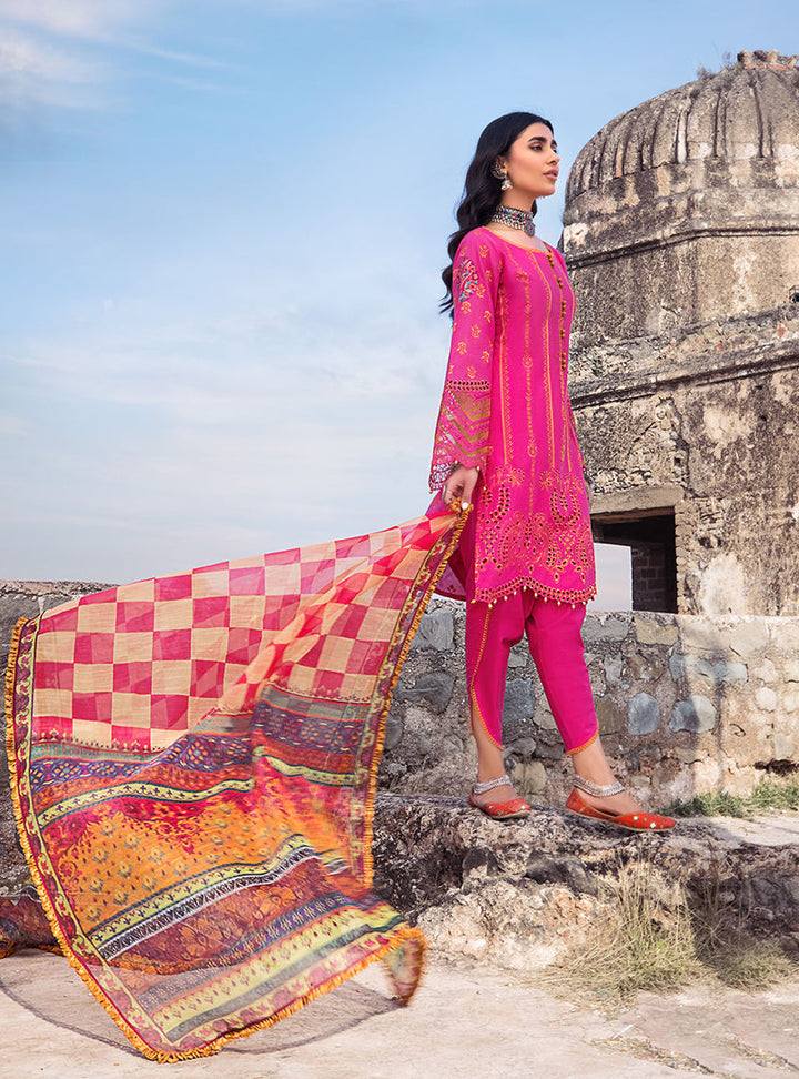 zainab chottani Pink Lawn Embroidery 3piece Unstitched