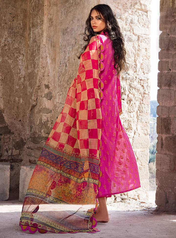 zainab chottani Pink Lawn Embroidery 3piece Unstitched