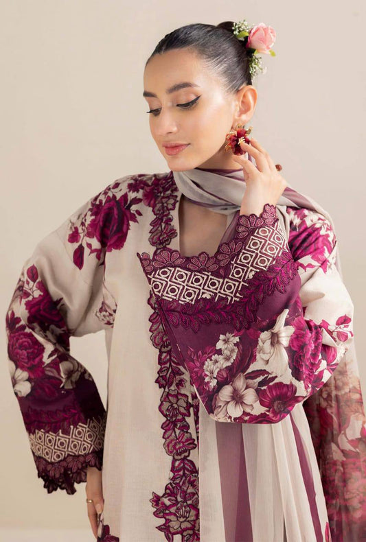 Adan Libas Swiss Lawn Embroidery 3pc Unstitched
