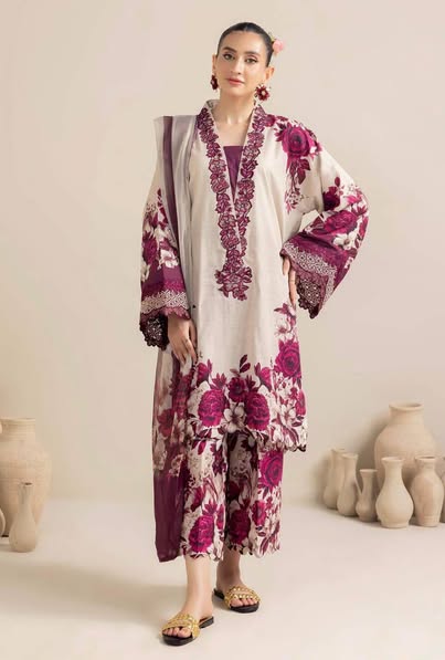 Adan Libas Swiss Lawn Embroidery 3pc Unstitched