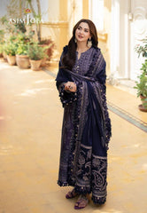 Asim Jofa Chiffon Gray Formal Collection Emb 3piece Unstitched