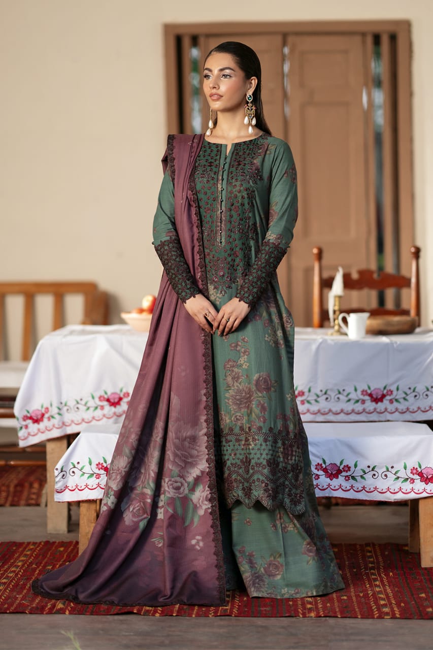 Iznik Drek Green Lawn Summer Collection Emb 2025 3pc Unstitched