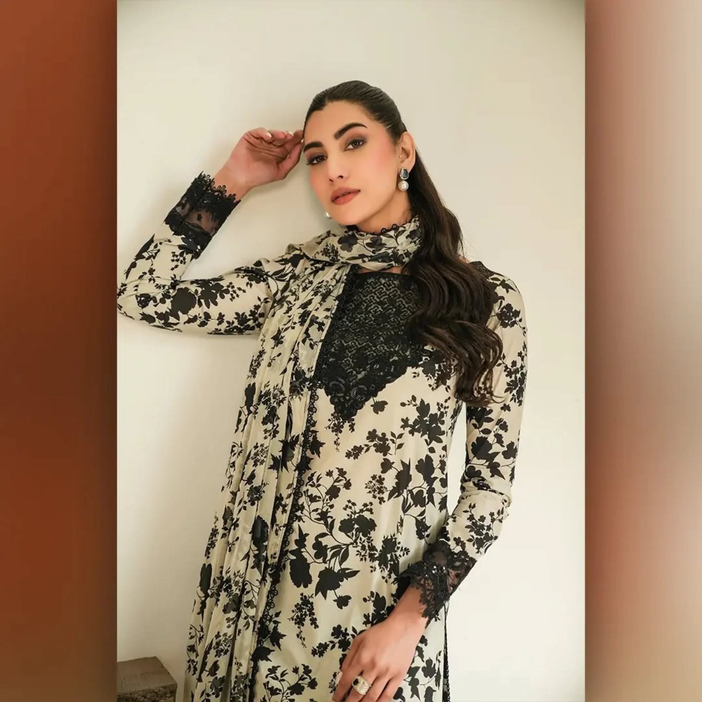 Aneela.s Black Skin Lawn Embroidery Summer Collection 3PIece Unstitched