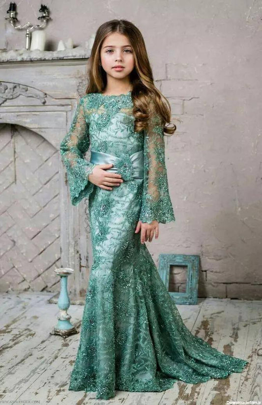 Kids Collection D005 Party Wear Dress Net Fabric Unstitched