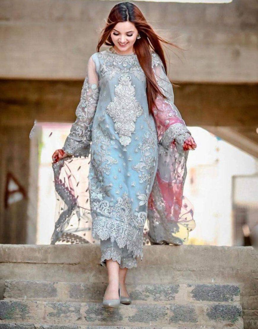 Laam organza Embroidery Formal Collection 3piece Unstitched