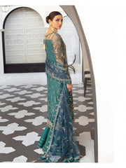 Gulaal Green Sof Net Fabric Formal Collection 3piece Unstitched
