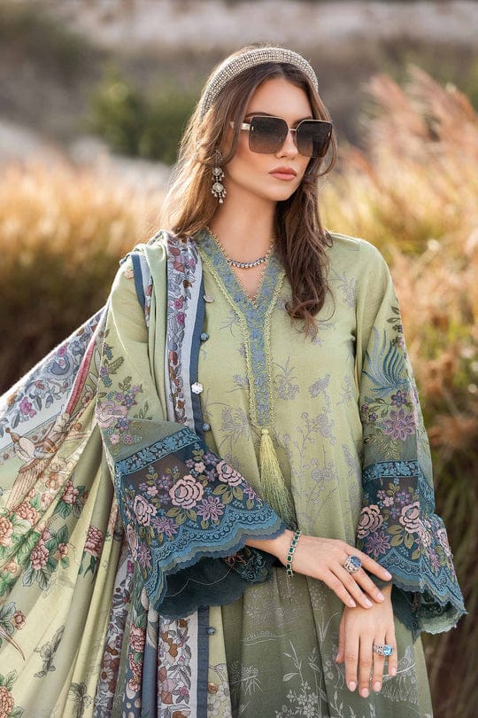 Maria B Green Dark Pure Lawn Embroidery New Arrival 3PC