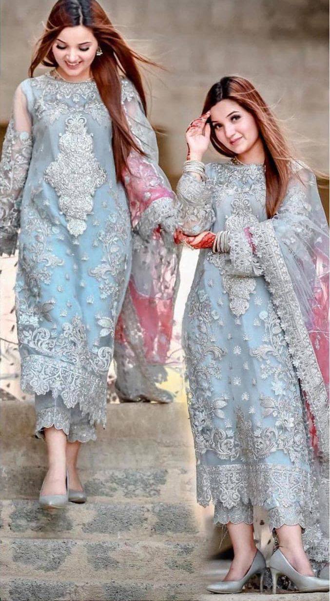 Laam organza Embroidery Formal Collection 3piece Unstitched