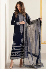 Jazmin Blue Micro 9000 Velvet Formal Collection 3piece Unstitched